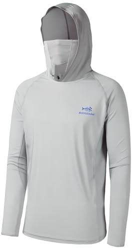 Bassdash UPF 50+ Men’s UV Sun Protection Long Sleeve Performance Fishing Hoodie Hooded Shirts