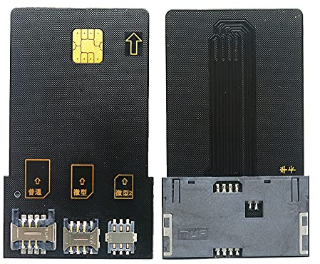 Gialer Adaptateur de Carte SIM 4 en 1 pour Carte IC, Carte SIM avec 2FF 3FF 4FF Mini Micro Nano Taille