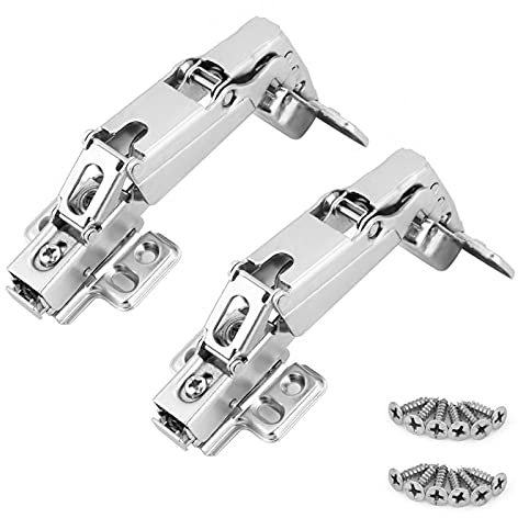 2 uds bisagras de 165 grados, accesorios de fijación de bisagra de cierre de puerta de muebles de acero laminado en frío para cajón, ventana, armario, puerta de cocina(8+2)