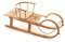 Ribničan Schlitten aus Holz, 100 cm lang, aus hochwertigem Buchenholz mit Stuhl