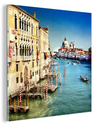 MuchoWow Glasbild Glasfoto Wandbild Bilder Deko 50x50 cm Venedig - Italien - Wasser