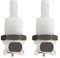BBTUS 2pcs 1/43/85/16conexión rápida en forma de horquilla de mangueras de plástico, con válvula de cierre, conexión de desconexión rápida de montaje de panel (2 conexiones femeninas)(1/4)