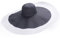 Lawliet Chapeau de paille surdimensionné pliable à large bord pour femme 25,4 cm A601, Haut noir avec bord blanc, Taille unique