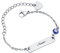 Baby Kind Armband mit Gravur Edelstahl Personalisierte Armbänder Tochter|Gravierbare Kinderarmkette|Taufarmband Junge Mädel| Böser Blick Charme Name Babyarmband Taufgeschenke（Silber）