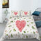 King Size Bedding Sets Antique White Botanical Rose Breathable Kingsize Duvet Cover Sets with Zipper and 2 Pillowcases 19x29(50x75cm),King Size Duvet Cover Sets 90x86(230x220cm)
