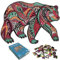 Universal Castle Pappe Puzzle 3D Tiere Geformt Unregelmäßige Teile Geschenk für Erwachsene Kinder Familie XXL Spiel Bauernhöfe Kunst Sammlung (Bear)