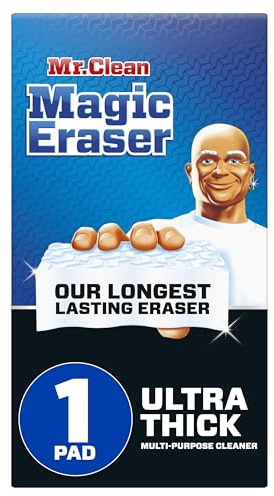 Mr. Clean Magic Eraser Ultra Thick Multi Purpose Cleaner, Magic Eraser Sponge Multi Surface Cleaner, 1ct