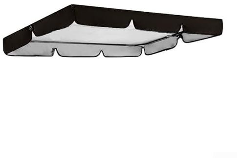 Waterproof Cover, Replacement Canopy Swing Seat Chair, Replacement Canopy For Swing Seat 2 & 3 Seater Swing Cover Top Garden(Black195*125 * 15cm)