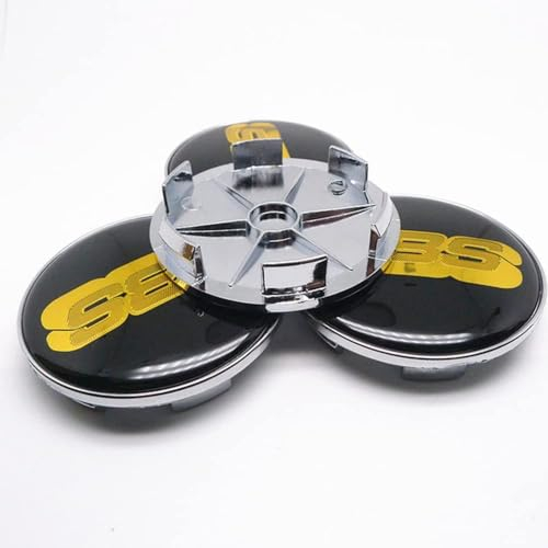 DHJKCBH 4 Stück Auto Nabendeckel Aufkleber für BBS 68MM Radnabenabdeckung Auto Radnabenkappen Aufkleber Abzeichen Logo Sticker Zubehör,D