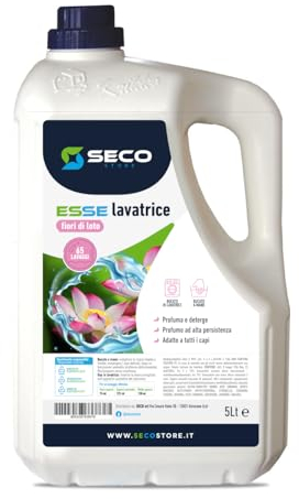 SECOSTORE - ESSE LAVATRICE FIORI DI LOTO - Detersivo liquido per lavatrice - 2 taniche da 5 litri
