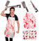 Sprinlot Metzger Kostüm Halloween, Blutige Schürze Halloween, Halloween Messer im Kopf, Schürze Blut für Halloween Karneval Cosplay Party