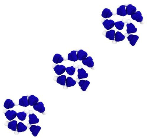 MERRYHAPY 30 Stück Mini-Weihnachtsstrickmützen Kleine Hüte Dekorative Puppenhüte Mini StrickmüTzen Miniaturhüte zum DIY Basteln Becher Flaschen Abdeckung Puppenhaus-Zubehör