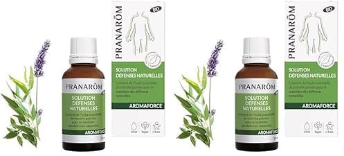 PRANARÔM - Aromaforce - Solution Défenses Naturelles - Synergie Huiles Essentielles 100% Bio - Maintient L'Immunité - 30ml (Lot de 2)