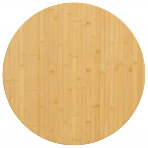 Iiaky Tischplatte Schreibtischplatte Table Top Gartentischplatte Tischplatte Ø90x2,5 cm Bambus