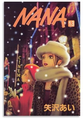 Nana-Poster, Anime-Wandkunst, Dekoration für Zimmer, ästhetische Leinwand, Wandkunst, Schlafzimmer-Dekor, 20 x 30 cm