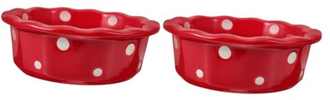 Ciieeo 2st Keramikschale Schüssel Zum Servieren Von Speisen Suppenschüssel Aus Keramik Exquisite Dessertschale Snack-servierschale Salatschüssel Schale Aus Keramik Futternapf Rot