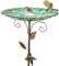 Sionhiuo Bain d'oiseaux Extérieur,Mangeoire Vintage | Fontaine à Oiseaux sur Pied en Métal Décoration Rétro Hauteur Réglable pour Jardin Terrasse Balcon Extérieur