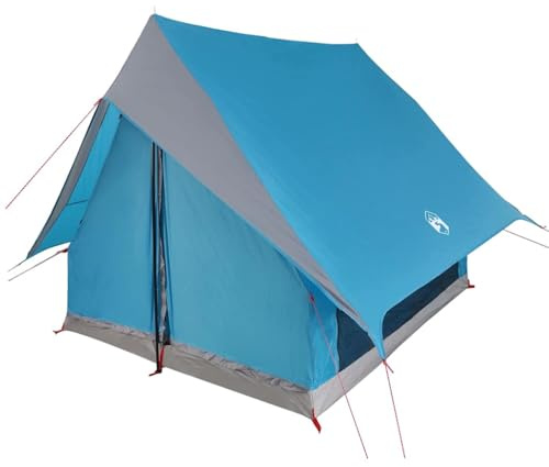 vidaXL Family Tent with Roof Blue and Grey 220 x 220 x 184 cm