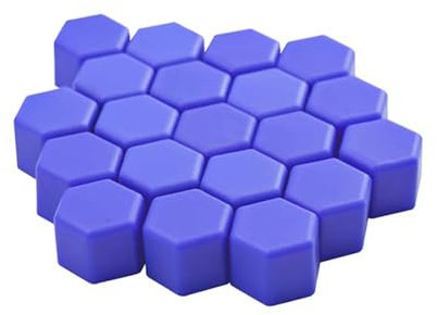 GPKFOLQM 20 pièces Voiture Cache Ecrou Roue, pour Ford Focus 2011 2012 2013 2014 2015 2016 2017 2018 Antirouille Anti-poussière Capuchons D'éCrou de Roue Couvre-Écrous Pneu Hexagonaux,C-17mm