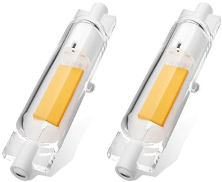 Hsientpe R7S LED 78mm Dimmbar,20W LED Lampe ersetzt 200W Halogen Warmweiß 3000K, 2000 Lumen, 360° Strahlwinkel,kein Flackern,Sofort 100% Helligkeit,für Stehleuchten/Deckenstrahler,2pcs