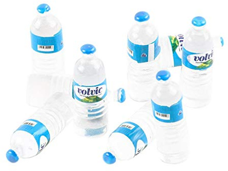 Kodxylytix 10pc Mini Mineral Water Bottles Miniature Doll House Fairy Garden Home Decor