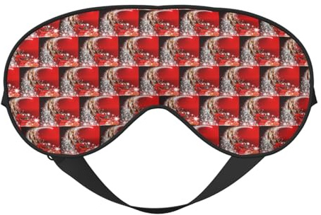 Schlafmaske mit weihnachtlichem magischem Druck, weich, doppelt, lichteffizient, Verdunkelung, Augenmaske zum Schlafen
