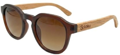 KOKU Gafas de Sol Polarizadas - Colección Retro Vibe - Diseño Vintage Clásico para Hombre y Mujer con Protección UV400 y funda de corcho
