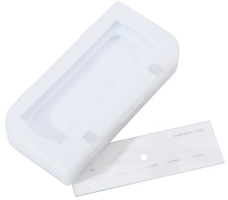 CONCHLERY Glass Rulers 0.01mm Microscope Calibration Slide Ruler Microscope Stage Slide Optical Glass Measuring Tool