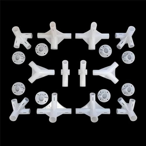 Gazebo Replacement Parts, Tent Feet Corner Center Connector Kit for 25mm and 19mm Pipes, For Plastic Fittings for Gazebo Awning Repair and Outdoor(20pcs)