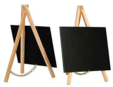 Mini chevalet de table avec trépied en bois dimensions 23 x 15 cm - Lot de 2