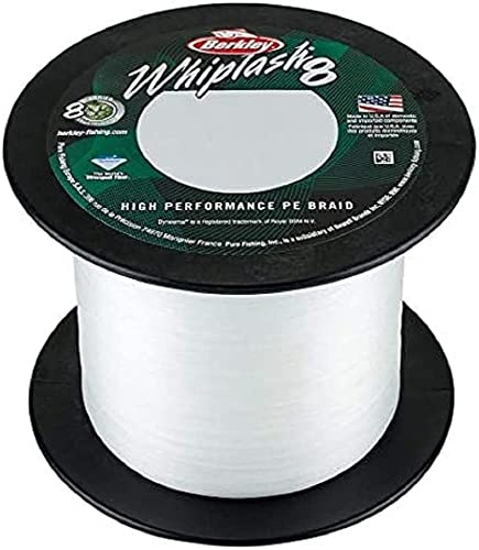 Berkley Whiplash 8 geflochtene Angelschnur – 100 % Dyneema 8-faches Geflecht für Salzwasser- und Süßwasserangeln