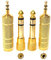 SiYear 3.5mm 1/8 inch TRS Plug to 6.35mm 1/4 inch Jack and 3.5mm Female to 6.35 Male Plug Gold Plated Set Audio Stereo Adapter Converter for Headphone, Microphone (4 -Pack)