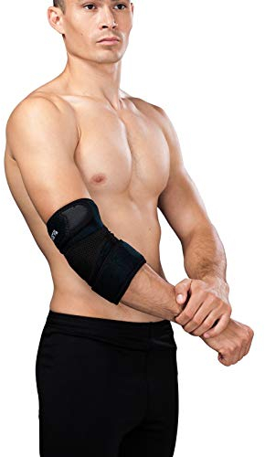 LOREY Ellenbogenbandage, Golfarmbandage aus Neopren mit zwei Klettverschlüssen (XXL)