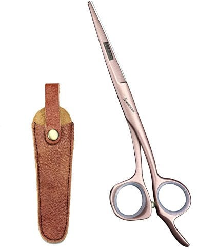 Rose Gold Hair Cut Hairdresser Hairdressing Scissors 6 Scabbard