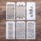 SLGIFT Dekorative Schablone für Scrapbooking Malerei auf Wand Möbel Basteln, 6 Stück (Bordüre)