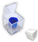 PREMIUM ROSE - Cubo Rosa Stabilizzata Blu 6 cm con Marmo di Carrara - Rosa Eterna Stabilizzata Made in Italy - Idea per Bomboniere, Lauree e Battesimi - Blu 1061