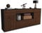 Stil.Zeit Sideboard Johannes, Korpus anthrazit matt, Front Walnuss (180x79x35cm) Push-to-Open Technik & Leichtlaufschienen
