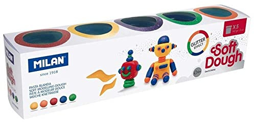 Caja 5 frascos 142gr Glitter soft dough