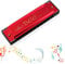 Mundharmonika C-Dur Harmonica,10 Löcher mundharmonika Diatonisch,Major Blues Harmonika,Mundharmonika für Kinder,Student, Fortgeschrittene und Anfänger mit Etui