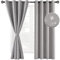 NAPEARL Vorhang Kinderzimmer Junge, Schöne Stern Kinderzimmer Gardinen mit Ösen, 2 Stücke Hellgrau Thermovorhang für Babyzimmer, 2X H 183 X B 132cm
