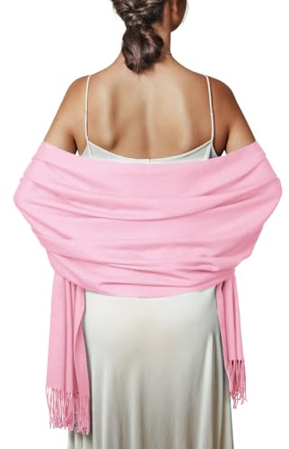 Schal Rosa Stola Damen Festlich für Abendkleid Pashmina Schals Tücher Winter