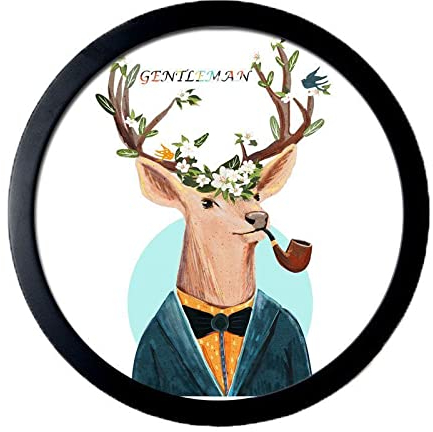 RAYLINEDO Runder Bilderrahmen, Wandbehang, Fotorahmen, Wohnzimmerdekoration, Kunstmalerei, Wandbild, Rahmen (schwarz, 30,5 cm)