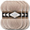 Alize 5 x 100g Lanagold Türkische Premium Wolle Baumwolle und Acryl Handstrickgarne | Yarn | Garn | Strickgarn Accessoire Baby zum Häkeln Stricken Kleidung Schals (Beige | 5)