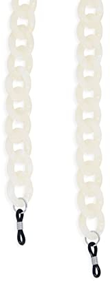Biobaum® Brillenkette (Weiß/Beige) Brillenband aus Acetat für Sonnenbrille, Lesebrille für Damen, Herren, Kinder – Sport & Freizeit in unterschiedlichen Farben