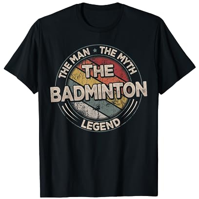 Die Badminton Legende Retro Federball Herren Badminton T-Shirt