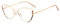 kachawoo Anti Blaulicht Brillen Frauen Optische Halbrahmen Computer Brillen Weibliche Katzenaugen Gläser Metall (leopard gold frame)