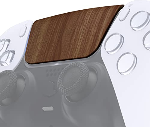 eXtremeRate Ersatz Touchpad Shell für ps5 Controller BDM-010/020/030/040/050, Custom Trackpad Knopf Touchpad-Halter Touch Pad Cover Ersatzteil für ps5 Controller-Holz Optik