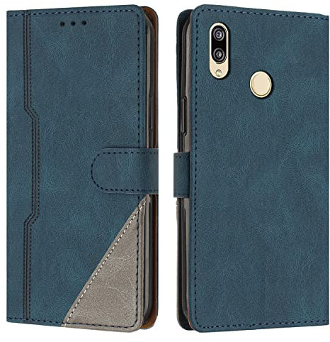 Hülle für Huawei P20 Lite/Nova 3E, Brieftasche Klapphülle, PU Leder Stoßfeste Magnetische Schutzhülle Tasche Kompatibel mit Huawei P20 Lite/Nova 3E, Blau