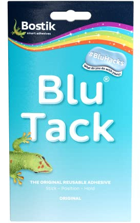 Bostik Blu Tack, Multipurpose Reusable Adhesive, Clean, Safe and Easy to Use, Non-Toxic, Regular Size