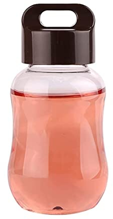 Botella de Agua Deportiva Botella De Agua Colorida De Plástico Botellas De Agua Transparentes Portátiles Botella De Boca Ancha Botella Termica (Blue : Bronze, Size : 200ml)